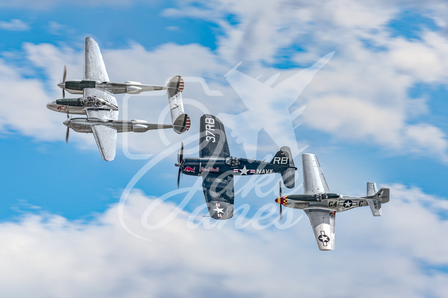 Flying Bulls P-38, F4U-4 and P-51