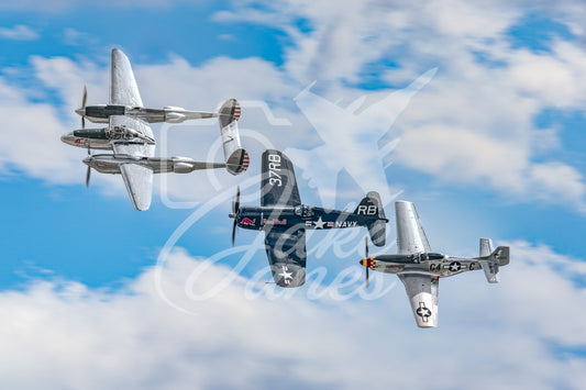 Flying Bulls P-38, F4U-4 and P-51