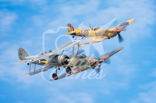 RAF Spitfire, Hurricane, Gladiator formation